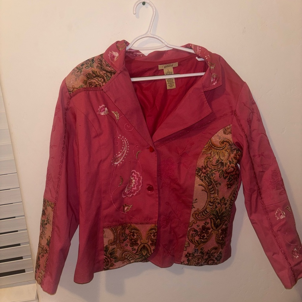 Bechamel Pink Patterned Blazer